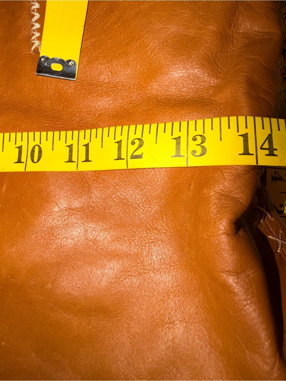 Women's Cognac Leather Tote Bag - Picture 3 of 6